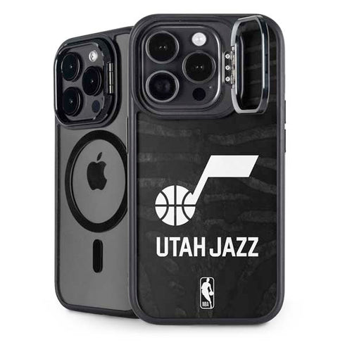NBA Utah Jazz Black Animal Print iPhone 13 Pro Max Kickstand Case
