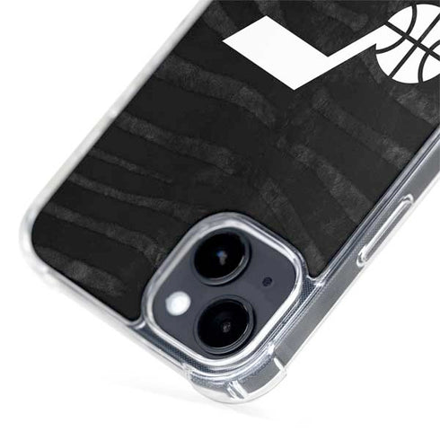 NBA Utah Jazz Black Animal Print iPhone 14 MagSafe Case