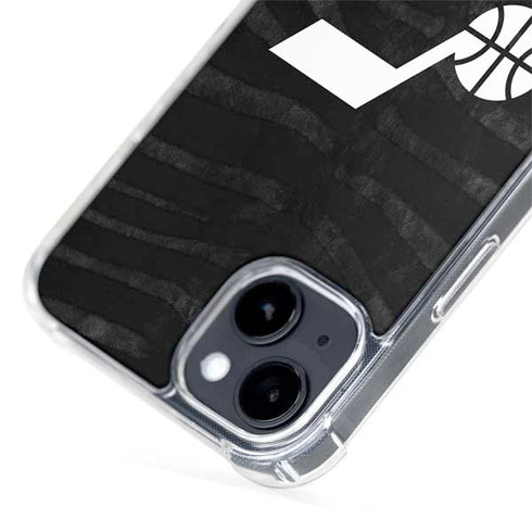 NBA Utah Jazz Black Animal Print iPhone 14 Plus MagSafe Case