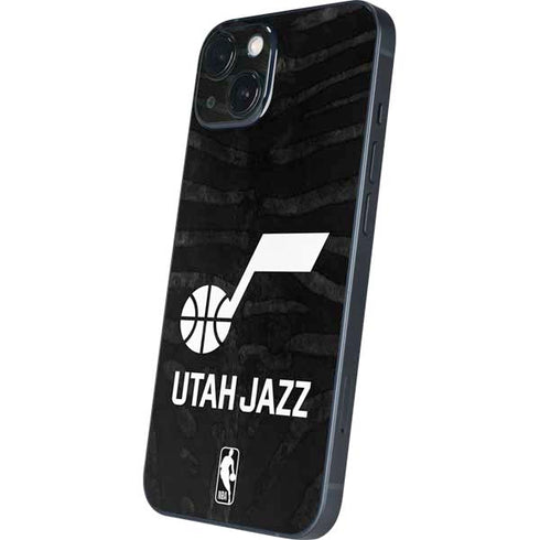 NBA Utah Jazz Black Animal Print iPhone 14 Plus Skin