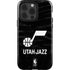 NBA Utah Jazz Black Animal Print iPhone 14 Pro Impact Case