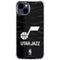 NBA Utah Jazz Black Animal Print iPhone 15 Clear Case
