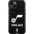 NBA Utah Jazz Black Animal Print iPhone 15 Impact Case