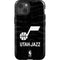 NBA Utah Jazz Black Animal Print iPhone 15 Plus Impact Case
