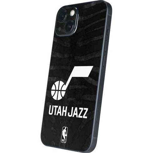 NBA Utah Jazz Black Animal Print iPhone 15 Plus Skin