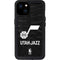 NBA Utah Jazz Black Animal Print iPhone 15 Plus Waterproof Case