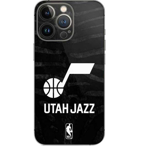 NBA Utah Jazz Black Animal Print iPhone 15 Pro Skin
