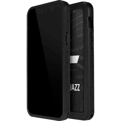NBA Utah Jazz Black Animal Print iPhone 15 Pro Waterproof Case