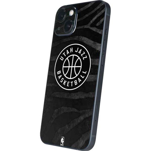 NBA Utah Jazz Black Animal Print iPhone 15 Skin