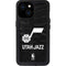 NBA Utah Jazz Black Animal Print iPhone 15 Waterproof Case