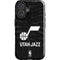 NBA Utah Jazz Black Animal Print iPhone 16 Impact Case