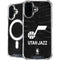 NBA Utah Jazz Black Animal Print iPhone 16 MagSafe Case