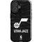 NBA Utah Jazz Black Animal Print iPhone 16 Plus Impact Case