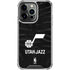 NBA Utah Jazz Black Animal Print iPhone 16 Pro Clear Case