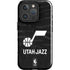 NBA Utah Jazz Black Animal Print iPhone 16 Pro Max Impact Case