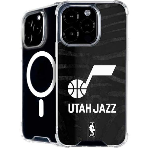 NBA Utah Jazz Black Animal Print iPhone 16 Pro Max MagSafe Case