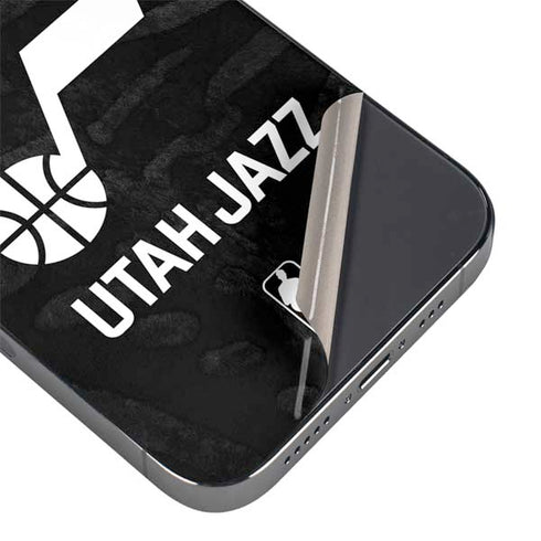 NBA Utah Jazz Black Animal Print iPhone 16 Pro Skin