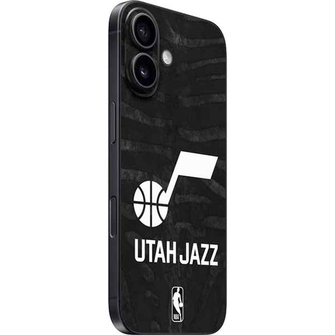 NBA Utah Jazz Black Animal Print iPhone 16 Skin