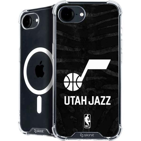 NBA Utah Jazz Black Animal Print iPhone 16e MagSafe Case