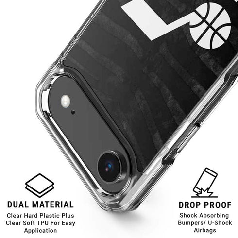 NBA Utah Jazz Black Animal Print iPhone 17 Air Clear Case