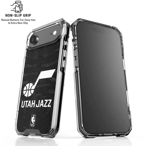 NBA Utah Jazz Black Animal Print iPhone 17 Air Clear Case