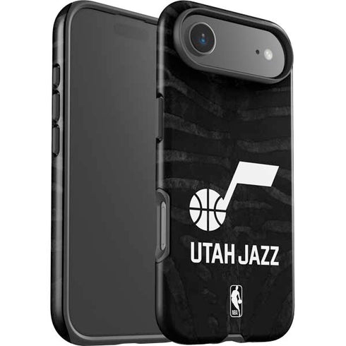 NBA Utah Jazz Black Animal Print iPhone 17 Air Impact Case