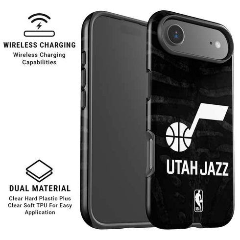 NBA Utah Jazz Black Animal Print iPhone 17 Air Magsafe Impact Case