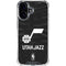 NBA Utah Jazz Black Animal Print iPhone 17 Clear Case