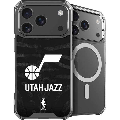 NBA Utah Jazz Black Animal Print iPhone 17 Pro Max MagSafe Case