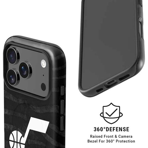 NBA Utah Jazz Black Animal Print iPhone 17 Pro Max Magsafe Impact Case