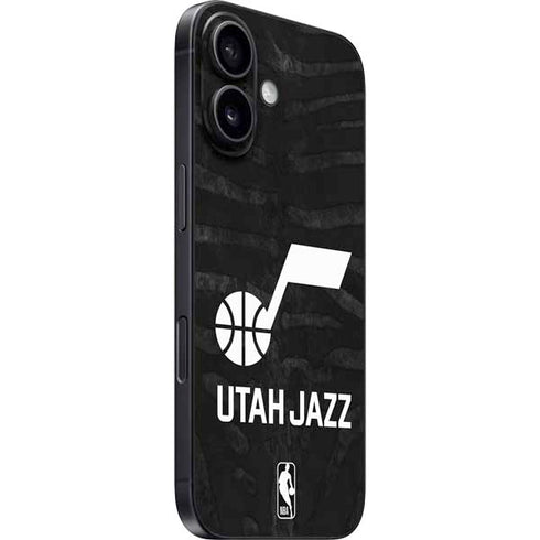 NBA Utah Jazz Black Animal Print iPhone 17 Skin