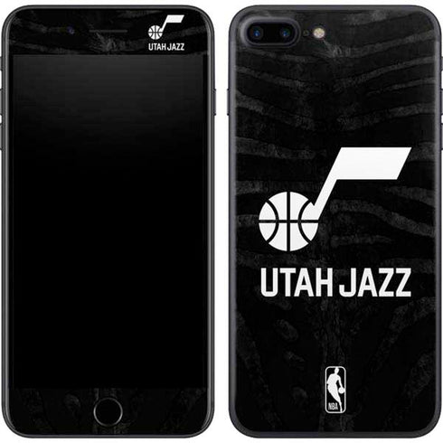 NBA Utah Jazz Black Animal Print iPhone 8 Plus Skin