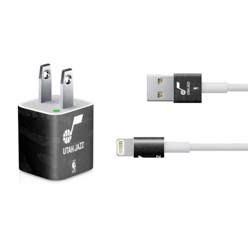 NBA Utah Jazz Black Animal Print iPhone Charger (5W USB) Skin