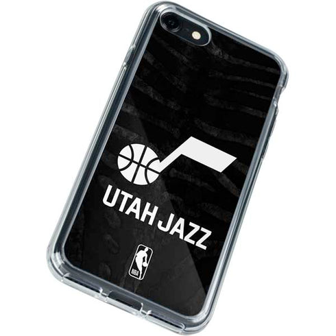 NBA Utah Jazz Black Animal Print iPhone SE (2nd & 3rd Gen) Clear Case
