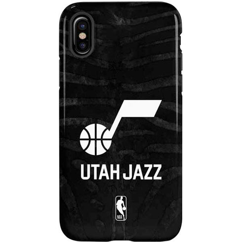 NBA Utah Jazz Black Animal Print iPhone X Pro Case