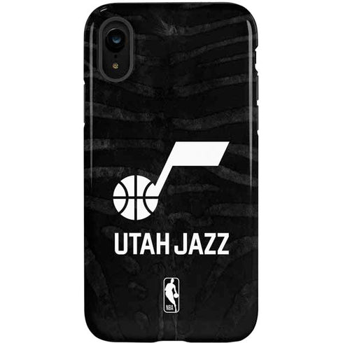 NBA Utah Jazz Black Animal Print iPhone XR Pro Case