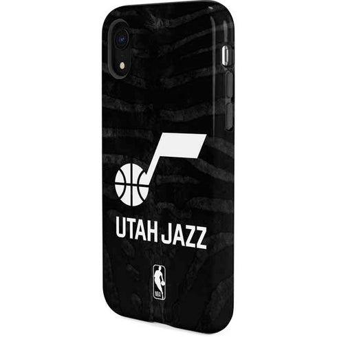 NBA Utah Jazz Black Animal Print iPhone XR Pro Case