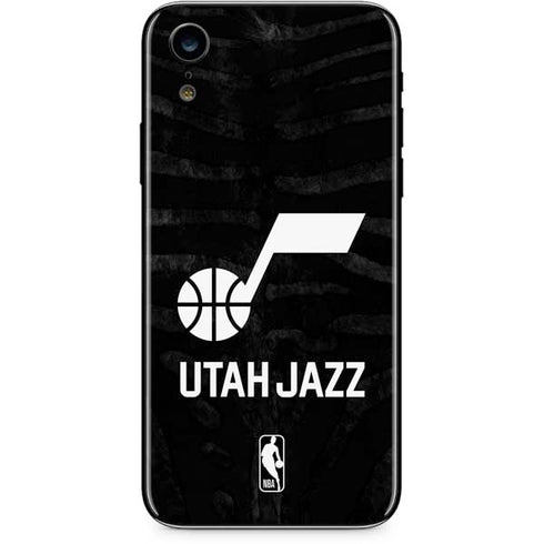 NBA Utah Jazz Black Animal Print iPhone XR Skin