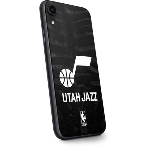 NBA Utah Jazz Black Animal Print iPhone XR Skin