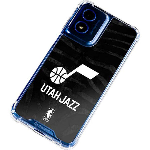 NBA Utah Jazz Black Animal Print Moto G 5G (2024) Clear Case