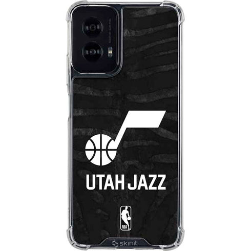 NBA Utah Jazz Black Animal Print Moto G Power 5G (2024) Clear Case