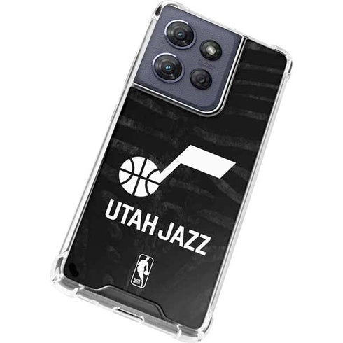 NBA Utah Jazz Black Animal Print Moto G Stylus 5G (2025) Clear Case