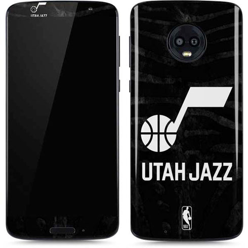 NBA Utah Jazz Black Animal Print Moto G6 Skin