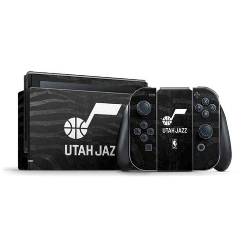 NBA Utah Jazz Black Animal Print Nintendo Skins