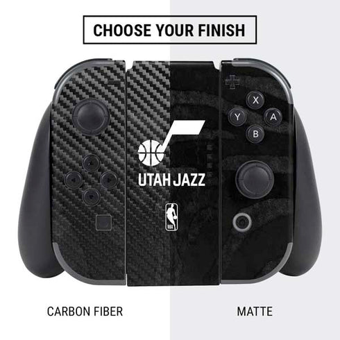 NBA Utah Jazz Black Animal Print Nintendo Switch Bundle Skin
