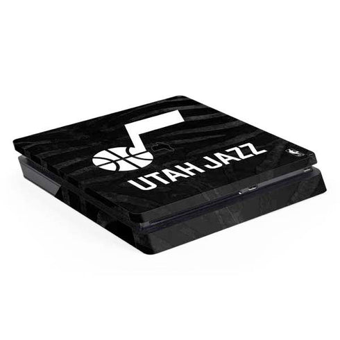 NBA Utah Jazz Black Animal Print PS4 Slim Skin