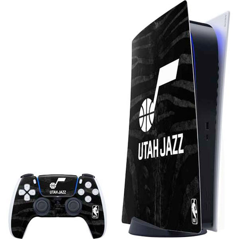 NBA Utah Jazz Black Animal Print PlayStation PS5 Skins