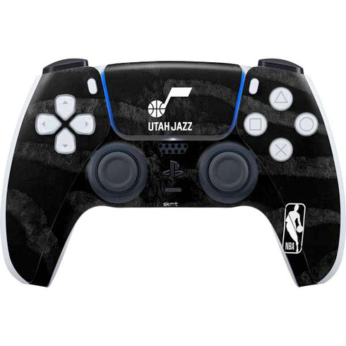 NBA Utah Jazz Black Animal Print PS5 Controller Skin