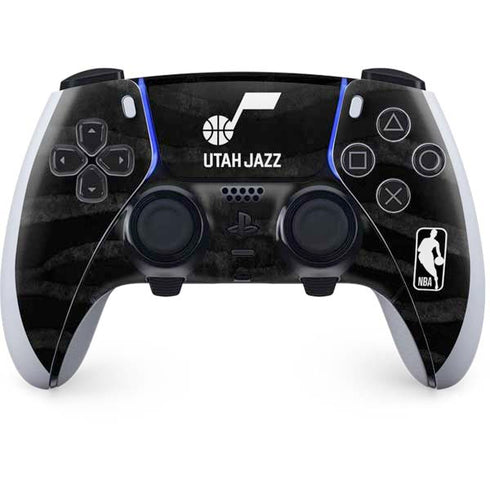 NBA Utah Jazz Black Animal Print PS5 DualSense Edge Pro Controller Skin