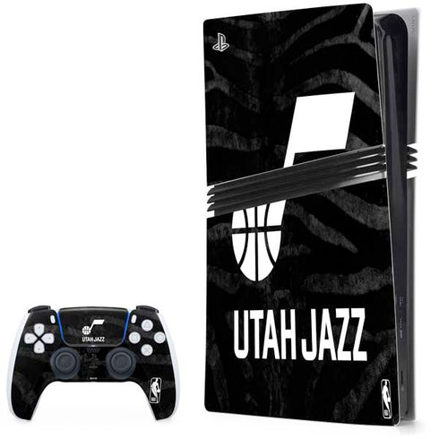 NBA Utah Jazz Black Animal Print PlayStation PS5 Skins